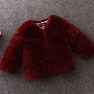 Baby Girls  Fur Coat