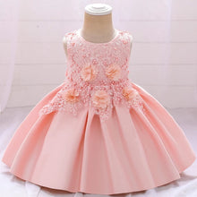 Load image into Gallery viewer, Baby girl 3D flower dress