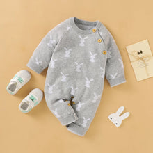 Load image into Gallery viewer, Baby cotton romper - rabbit print