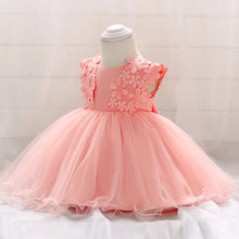 Charger l&#39;image dans la galerie, princess baptism dress with tulle &amp; flowers