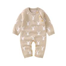 Load image into Gallery viewer, Baby cotton romper - rabbit print