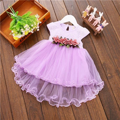 Baby girl floral tulle princess dress