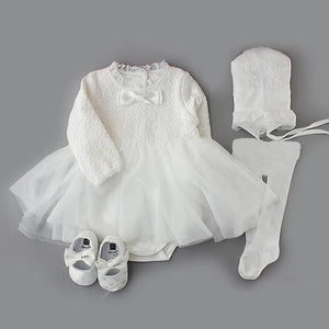 Baby christening dress 4 pieces