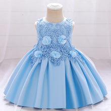 Load image into Gallery viewer, Baby girl 3D flower dress