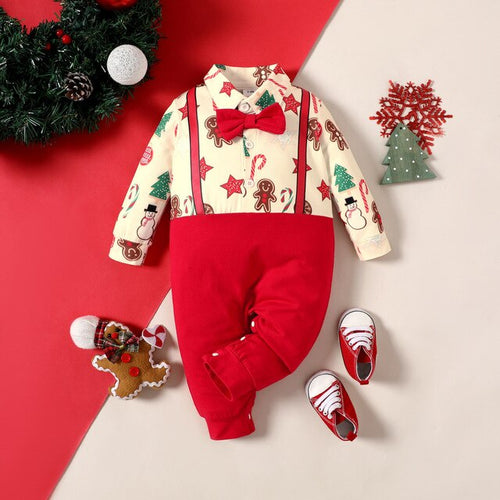 My First Christmas Romper Baby Gentleman