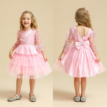 Load image into Gallery viewer, Girl Party Dress  Embroidery Floral
