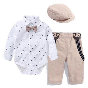 Maglia per neonato e pantaloni con reggicalze + cappello